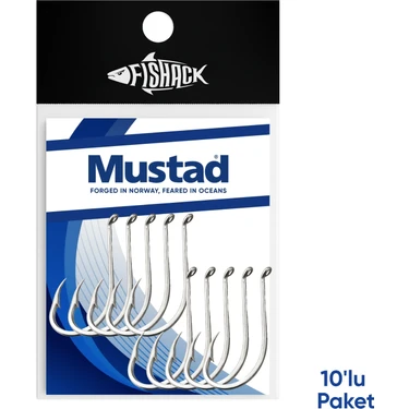 Olta Iğnesi - Mustad - 92553 - Nikel - No: 5/0  (10'lu
