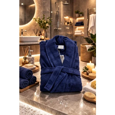 Özdilek Navy Comfort Bornoz Lacivert  L