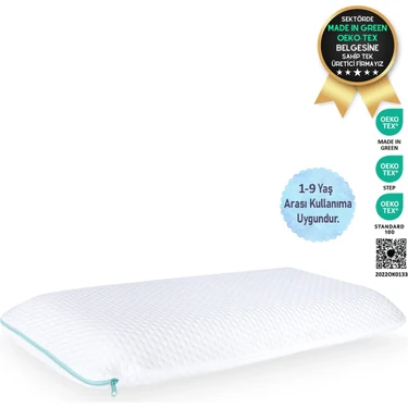 Viscotex Beyaz Visco Kids Yastık 66x33x6 cm Polyester Malzeme ile Konforlu