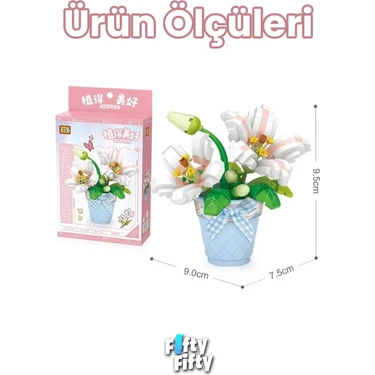 Vagonlife Loz Micro Block Serisi Çiçek Buketi Saksılı Zambak Fiyatı