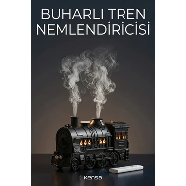 Kensa 300 ml Tren Tasarımlı Ultrasonik Aroma Difüzörü | Serin Sis Nemlendirici | USB