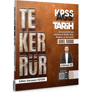 Benim Hocam Yayınları Kpss Ags Tekerrür Tarih Genel