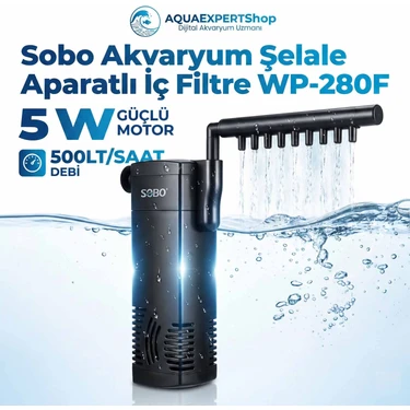 Sobo Akvaryum Şelale Aparatlı Iç Filtre - 5W - 500 Lt/saat