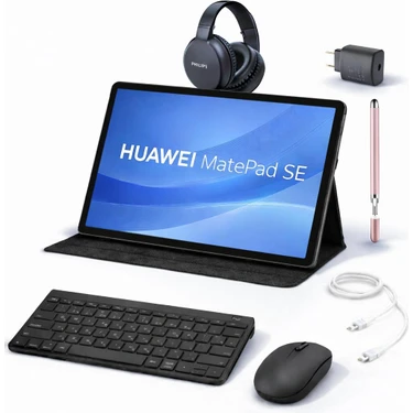 Huawei Matepad Se 11" 4gb 128GB Wifi Tablet+Kılıf+Klavye+Mouse+Şarj Başlığı+Kulaklık(Kalem