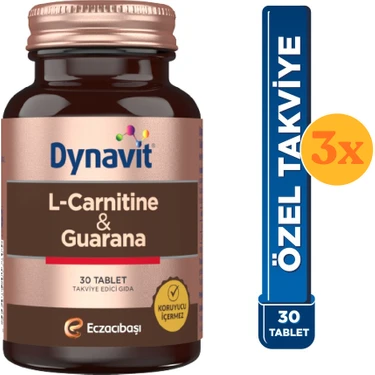 dynavit l-carnitine & guarana ne işe yarar 30 Tablet Creatine & Acetyl-L-Carnitine Energy size:8 Volume:10mg (5/5)
