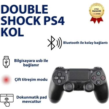 Sarftech Ps4 Siyah Doubleshock Wireless Gamepad Joystick Kablosuz Ps4 Oyun