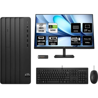 HP パソコン　Core i5 /12GB HDD/500GB×2 OFFICE HP Prodesk 2 i5 14400 RTX 5050 8GB 48GB RAM 512GB SSD 27 Fiyatı