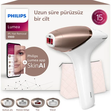 Philips Lumea 9900 Serisi BRI951/03 IPL Tüy Alma Cihazı Pembe SkinAI Özellikli Kablosuz