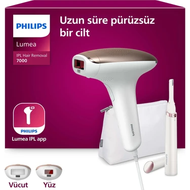 Philips Lumea 7000 Serisi BRI921/00 IPL Tüy Alma, Tüy Kısaltıcı,Vücut ve Yüz için 2 Başlık,