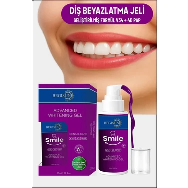 Begısun Diş Beyazlatıcı Mor Jel 50ML – V34+4D+PAP+ Leke Fiyatı