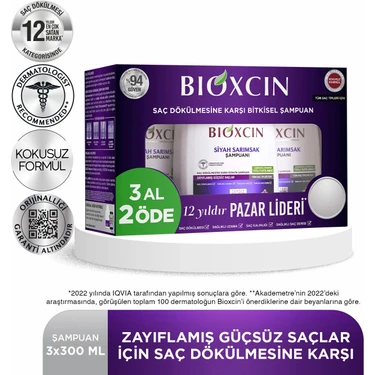 Bioxcin Siyah Sarımsak Şampuanı 3 Al 2