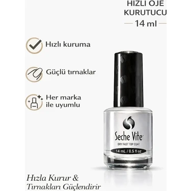 Seche Vite Hızla Kuruyan Parlak Oje Üst Katmanı - 14