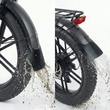 Heugers Rks Skyjet Uyumlu 20X4.0 Elektrikli Bisiklet Çamurluk Tozluğu - Ön ve Arka Fat Bike Ek
