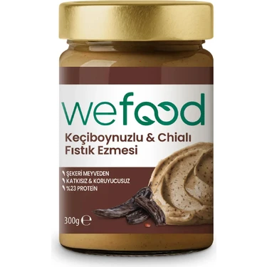 Wefood Keçiboynuzlu & Chialı Fıstık Ezmesi 300