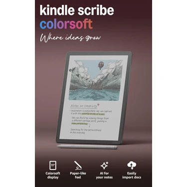 Amazon Kindle Scribe Colorsoft 1.nesil Premium Graphite 32GB Kitabı