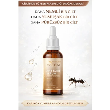 Weem Karınca Yumurtası Yağı Içeren Tüy Azaltıcı Serum 30 ml (Unisex