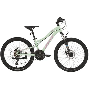 Bisan Kdx 2800-D Kadın Dağ Bisikleti 30CM Md 24 Jant 21 Vites Mint Yeşil Pembe