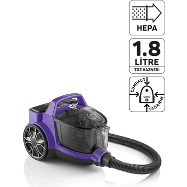Arzum AR4070 Cleancompact Cyclone 890W HEPA Filtreli, 1.8 Fiyatı