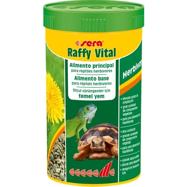 Sera Raffy Vital Kaplumbağa Yemi 250 ml Doğal Formül İle Otobur Sürüngenler İçin Dengeli