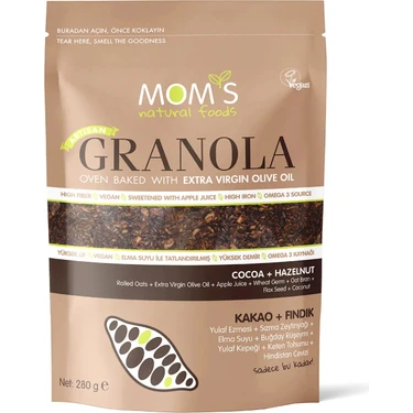 Mom's Natural Foods Kakao & Fındık Granola 280