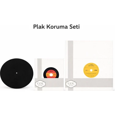Gdl Retro Plak Koruma Seti - 45’lik Plak Kılıfı - 33’lük Plak Kılıfı - Antistatik