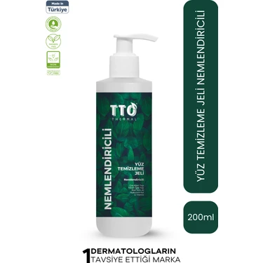 TTO Nemlendiricili Yüz Temizleme Jeli  200 ml - Tüm Cilt Tipleri İçin Onarıcı ve Aydınlatıcı Çay