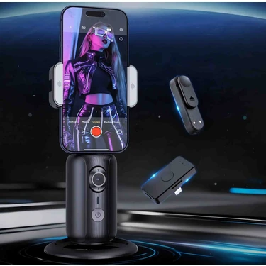 Fogy Canlı Yayın Video Kaydı Vlog ve Selfie Akıllı Hareket Yüz Takibi 360° Dönen Yapay Zeka