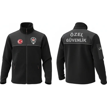 Ekonomik Seri Unisex Softshelli Özel Güvenlik Polar(Baskılı