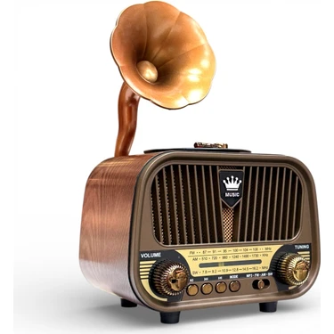 Gramafon Nostalji Radyo,bluetooth Özellikli,eskitme Nostaljik Gramafon