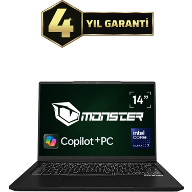 Monster Huma H4 V7.2.5 Core Ultra 7 258V 32 GB RAM 1 TB SSD Intel Arc Graphics Windows 11 Home 14"