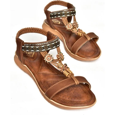 Fox Shoes S258015209 Taba Alçak Tabanlı Kadın Sandalet Fiyatı
