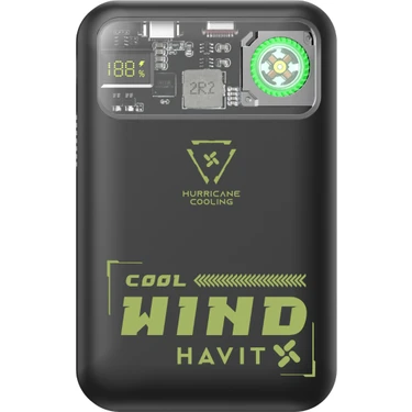 Havit PB5232 10000MAH Manyetik Magsafe Powerbank - 20W Hızlı Şarj Soğutma