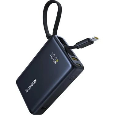 Baseus Picogo Dijital Göstergeli Kablolu Powerbank 45W 10.000 Mah -