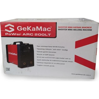 GEKAMAC POWER ARC 200 LT Çanta Kaynak Makinesi Fiyatı