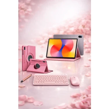 Huawei Matepad Se 11" 6gb 128GB Gri Tablet+Gold Kalem+Pembe Klavye ve Mouse Set+Pembe