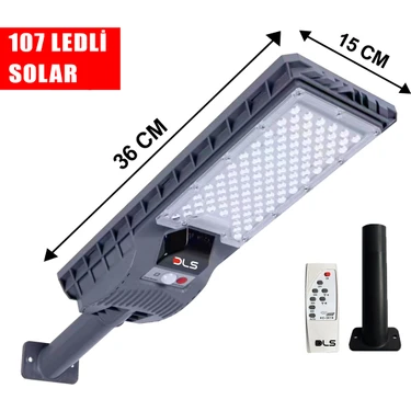 Dls 400W Güneş Enerjili Solar Bahçe Lambası IP66 Sensörlü Kumandalı Dış Mekan Duvar