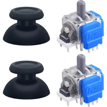 Pop Konsol PS5 Manyetik Motor 2+2 Set Siyah Analog Topuz Hall Sensör Playstation 5 Yedek