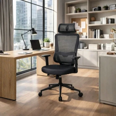 Reflex-S Full Ergonomic Yönetici ve Çalışma Koltuğu File Kumaş - Siyah 66 x 124-134 x -74 