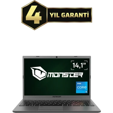 Monster Huma H4 V5.1.1 Intel Core i5 1235U 16 GB RAM 1 TB SSD Windows 11 Home 14,1" FHD Taşınabilir