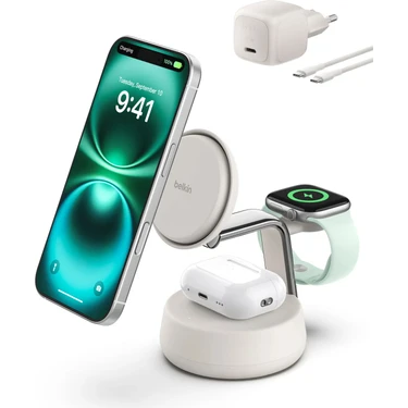 Belkin WIZ040KQSD Boostcharge Pro 3-In-1 Qi2 Magsafe Uyumlu Fiyatı