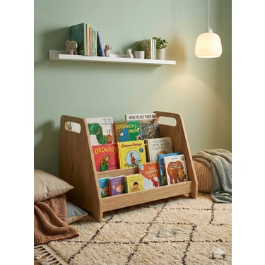 Akçehome Montessori 3 Raflı Mdf Çok Kullanışlı