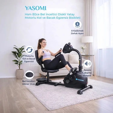 Yasomi Hsm-80ce Yatay Çift Motorlu Bel İnceltme Diskli Motorlu Kol Çalıştırıcı Kondisyon