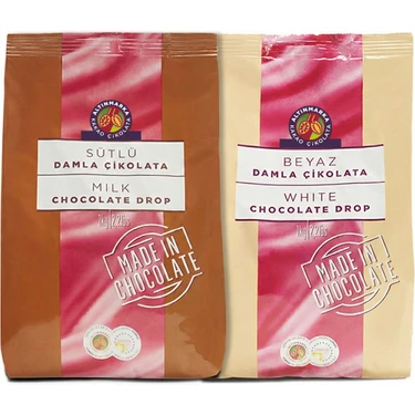 Altınmarka Sütlü Damla 1 Kg Çikolata ve Beyaz Damla Çikolata 1