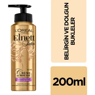 L'Oréal Paris Elnett Köpük 200 ml Belirgin ve Dolgun Bukleler İçin Kremsi Saç Bakım