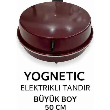 Yognetic Büyük Boy Elektrikli Tandır | Ekmek Yapma Makinesi | Çok Amaçlı Pişirici - 50 CM |