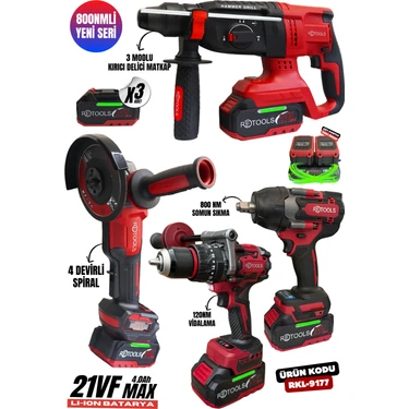 Retools Bordo 800NM'Lİ 4'lü Set (120NM