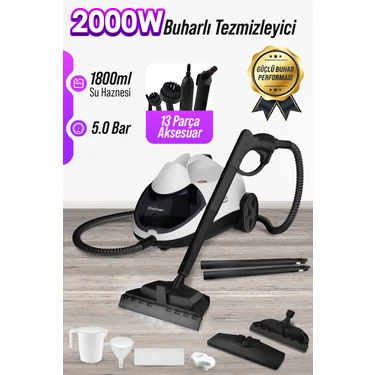 Auhma Ast-04 2000W Buharlı Temizleyici – 1.8l Çok Amaçlı Buhar Makinesi Dezenfeksiyon & Koltuk