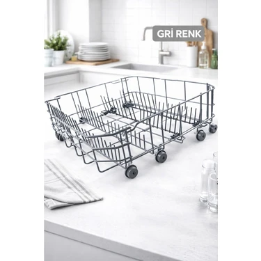 Bosch Bulaşık Makinesi Alt Sepet Gri Renkli Orijinal Ürün 52x52 cm Ölçülerle Kullanıma