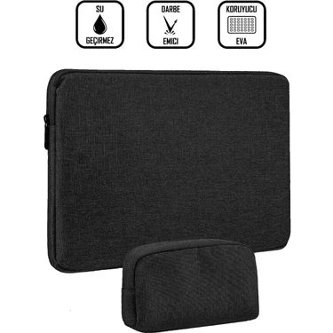 Füme 13-14-15.6-16.1-16.9 Inç Uyumlu Şarj Saklama Çantalı Macbook Kılıf Notebook Laptop