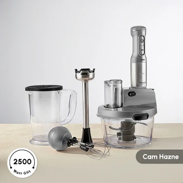 Karaca Mastermaid Prosteel Cam Mutfak Robotu Uzun Blender Ayaklı 6 Bıçaklı 2500 W Galaxy
